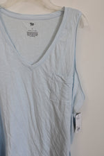 SO Light Blue V-Neck Tank | 2X