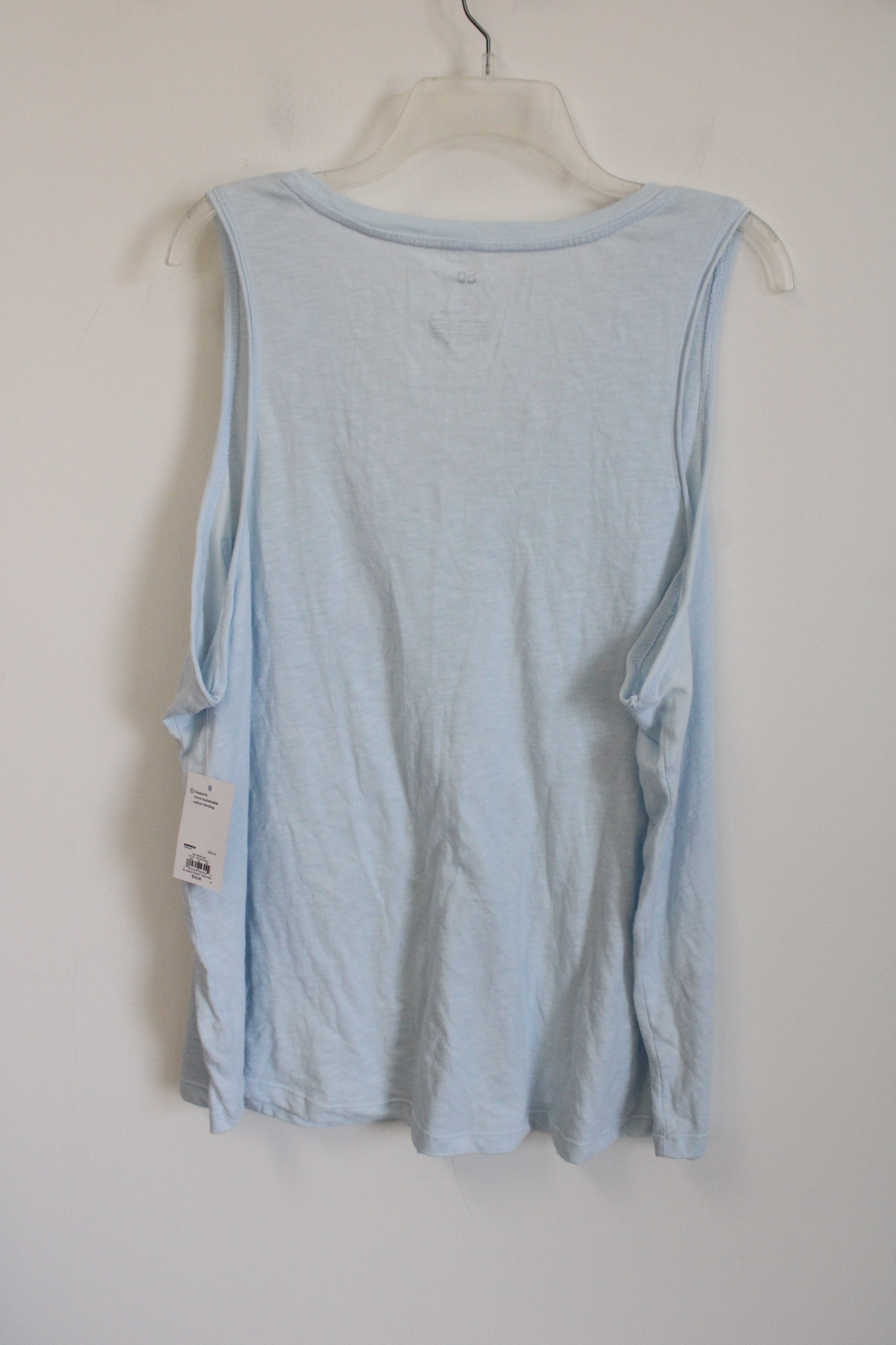 SO Light Blue V-Neck Tank | 2X