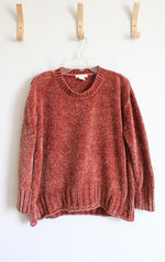 Christian Siriano Soft Orange Chenille Sweater | M