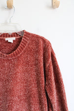 Christian Siriano Soft Orange Chenille Sweater | M
