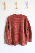 Christian Siriano Soft Orange Chenille Sweater | M