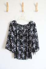 Banana Republic Black & White Floral Flowy Top | XS