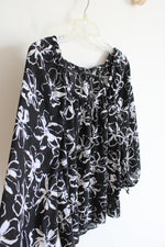 Banana Republic Black & White Floral Flowy Top | XS