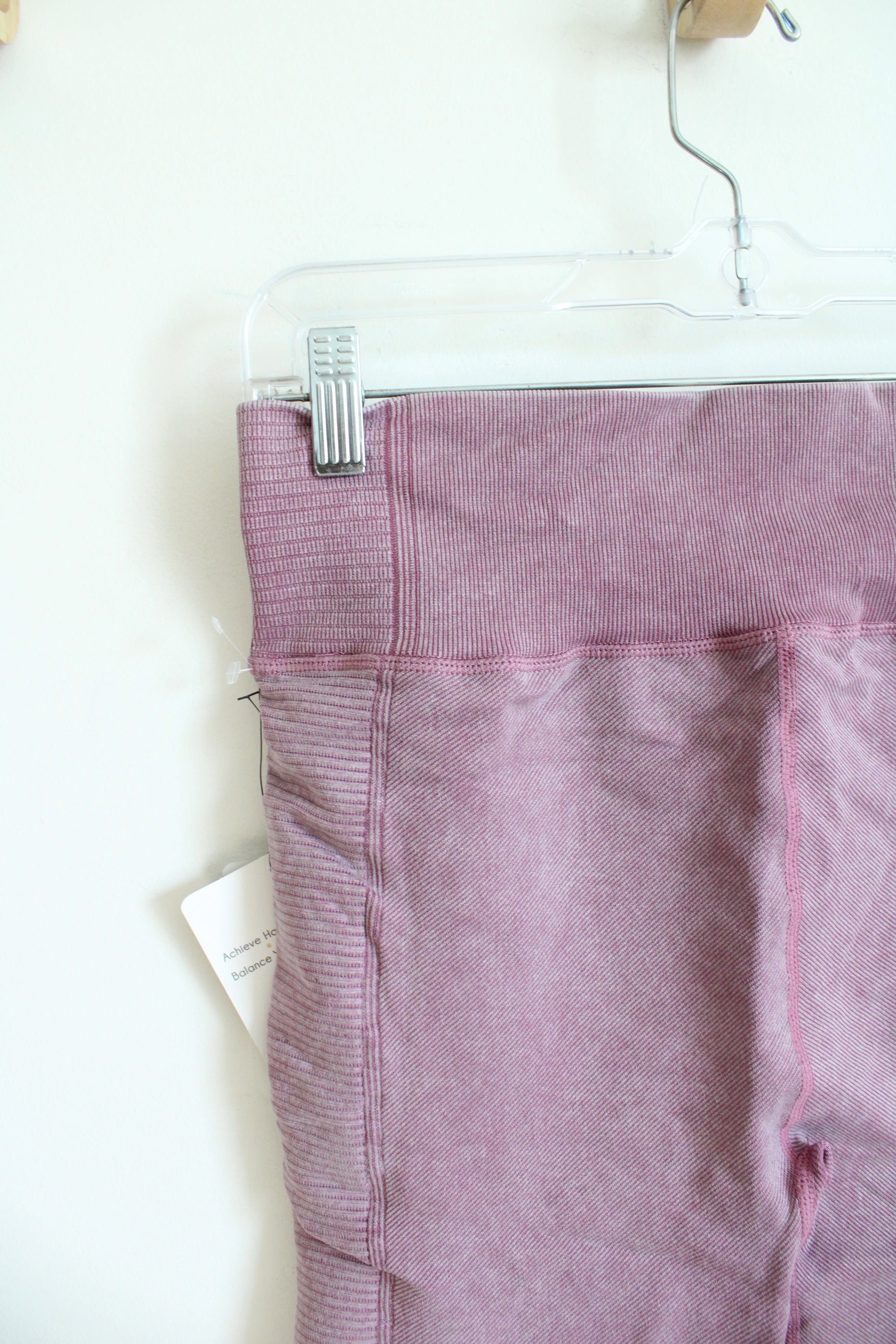 NEW Harmony Balance Stretch Purple Mineral Wash Biker Shorts | S