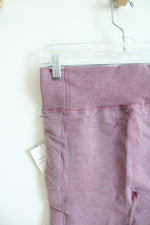 NEW Harmony Balance Stretch Purple Mineral Wash Biker Shorts | S