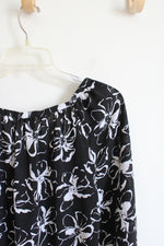 Banana Republic Black & White Floral Flowy Top | XS