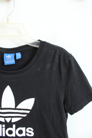 Adidas Black Cropped Cotton Shirt | S