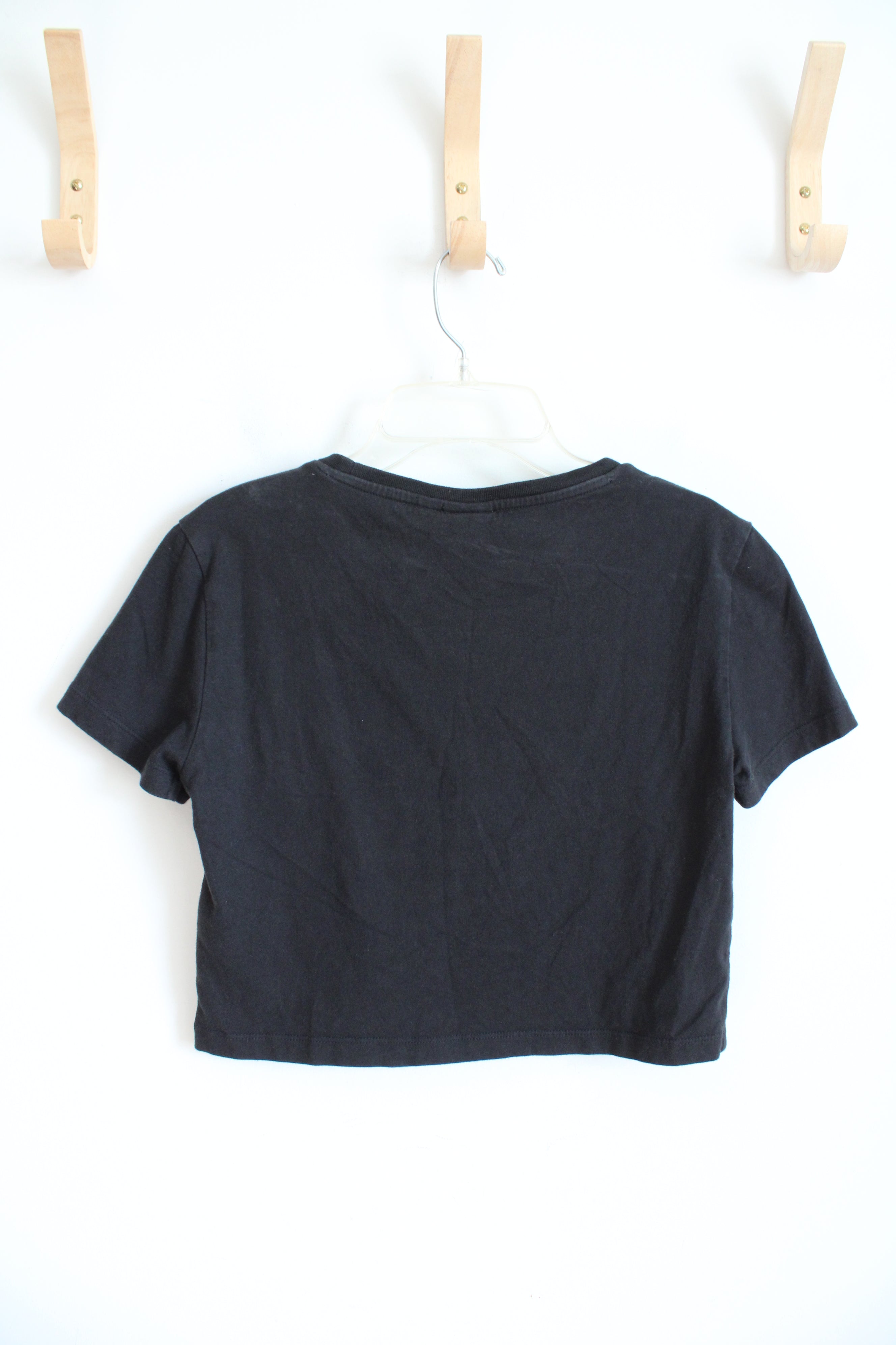 Adidas Black Cropped Cotton Shirt | S