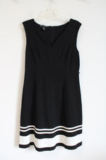 International Concepts Black & White Knit Sleeveless Dress | M