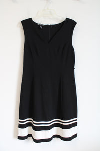 International Concepts Black & White Knit Sleeveless Dress | M