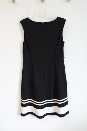 International Concepts Black & White Knit Sleeveless Dress | M