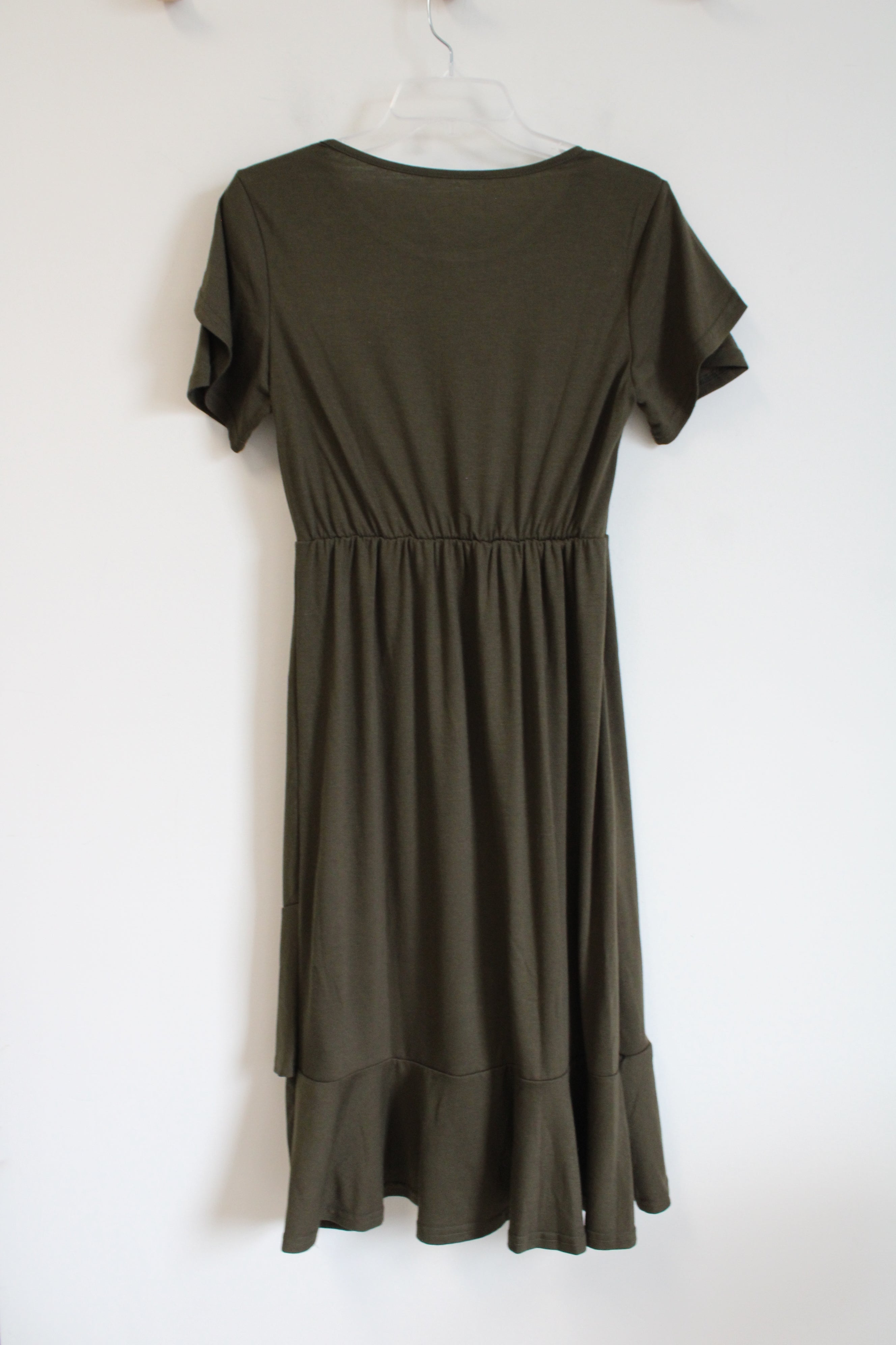 Shein Olive Green Knit Midi Dress | S