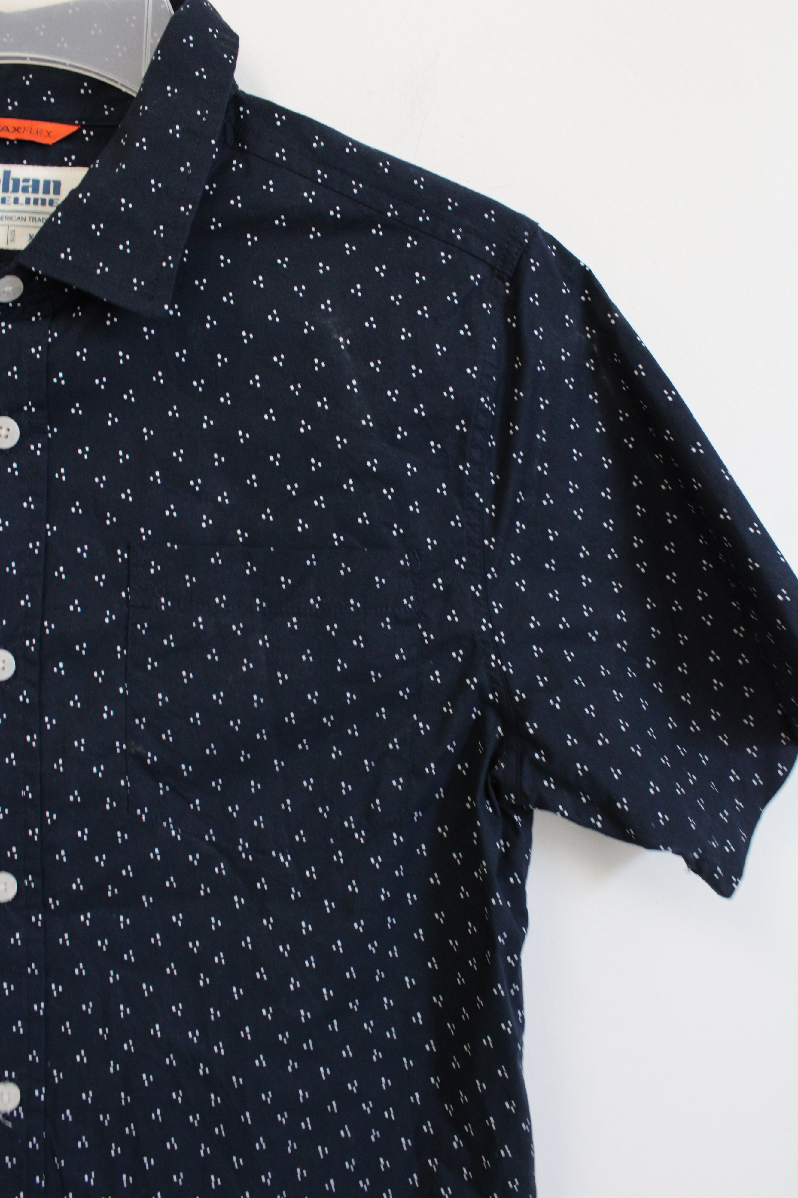 Urban Pipeline Blue Dotted Button Down Shirt | Youth XL (14)