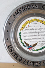 Pewter American Creed Decorative Plate | 11"