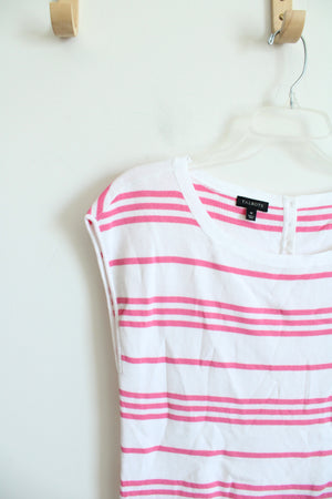 Talbots Pink & White Striped Knit Top | M