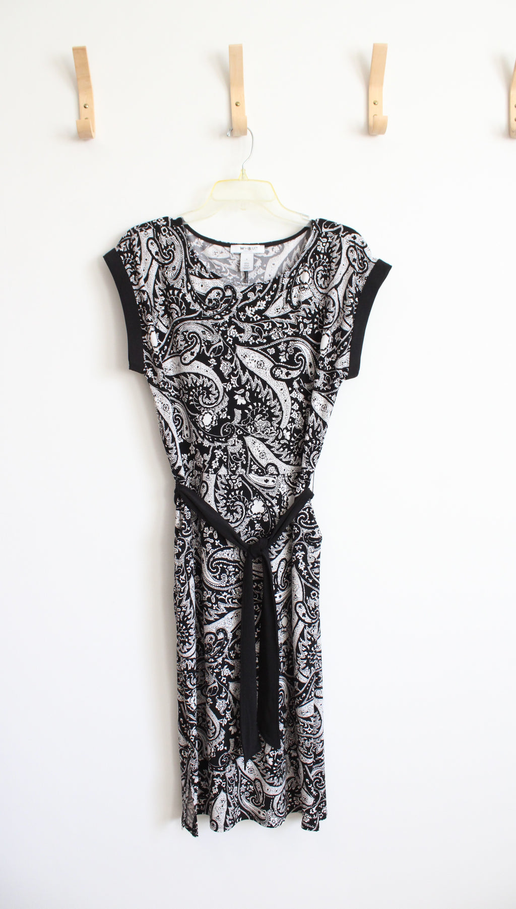 White House Black Market Black & White Paisley Print Dress | S