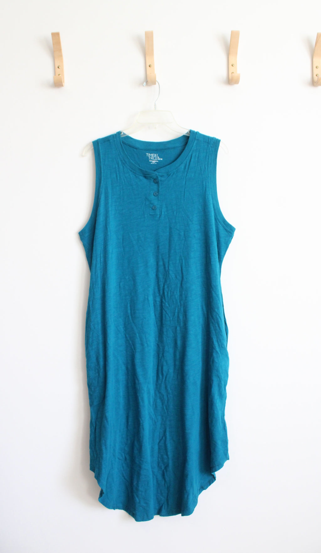 Time And Tru Blue Cotton Sleeveless Dress | L