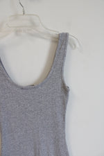 Ambiance Fitted Gray Ribbed Tank Dress | S