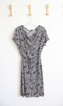 George Black & White Patterned Scoop Neck Dress | L