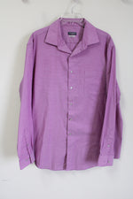 Van Heusen Flex Regular Fit Purple Textured button Down Shirt | XL
