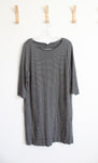 J.Jill Ponte Black & White Patterned Knit Dress | L