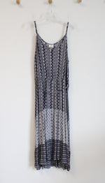 Knox Rose Blue & White Patterned Maxi Dress | XL