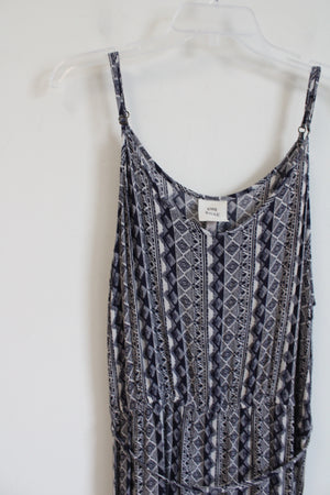 Knox Rose Blue & White Patterned Maxi Dress | XL