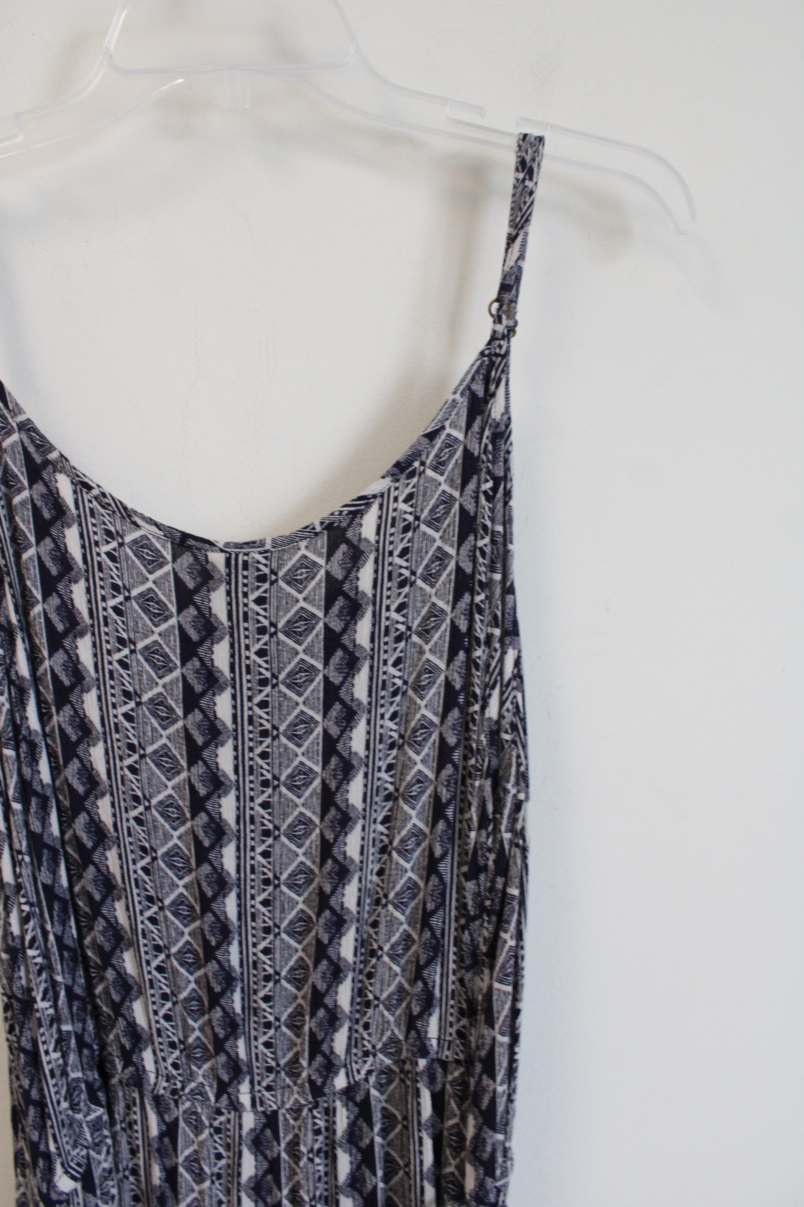 Knox Rose Blue & White Patterned Maxi Dress | XL