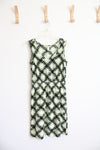 Banana Republic Green Black & White Patterned Dress | 4
