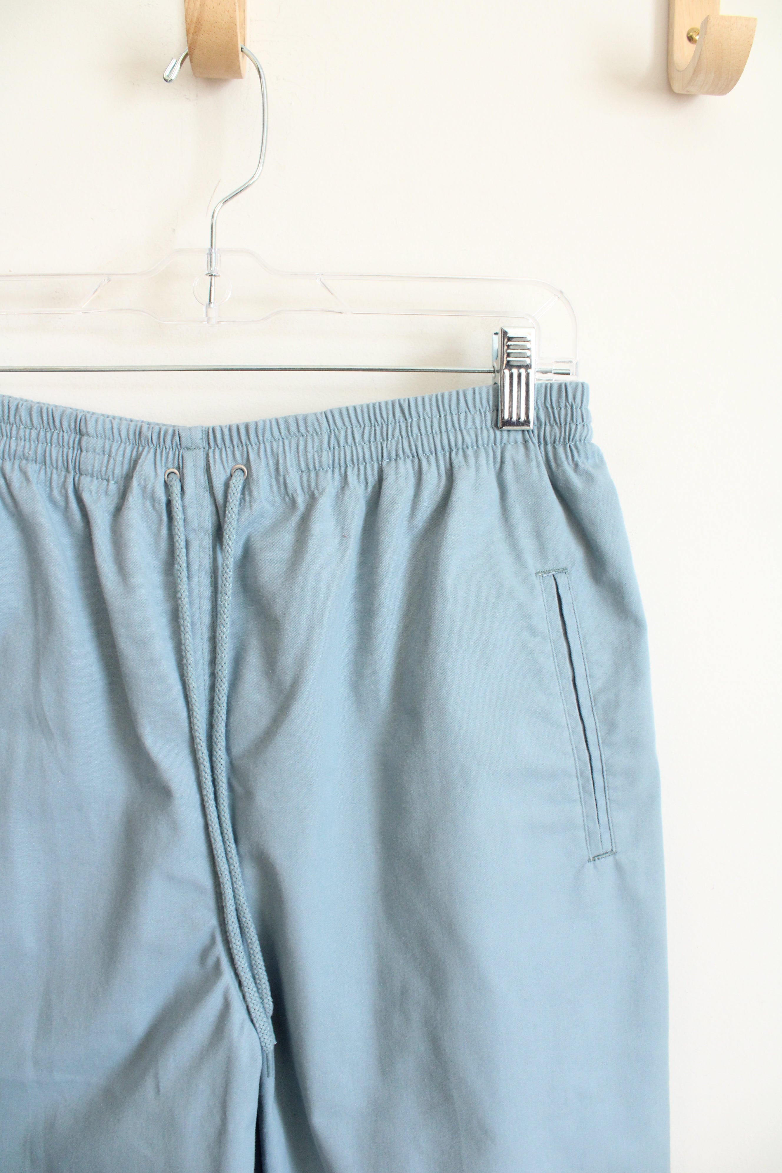 Teal Elastic Waist Capri Pants | S