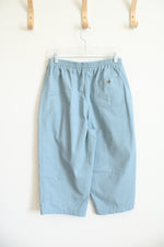 Teal Elastic Waist Capri Pants | S