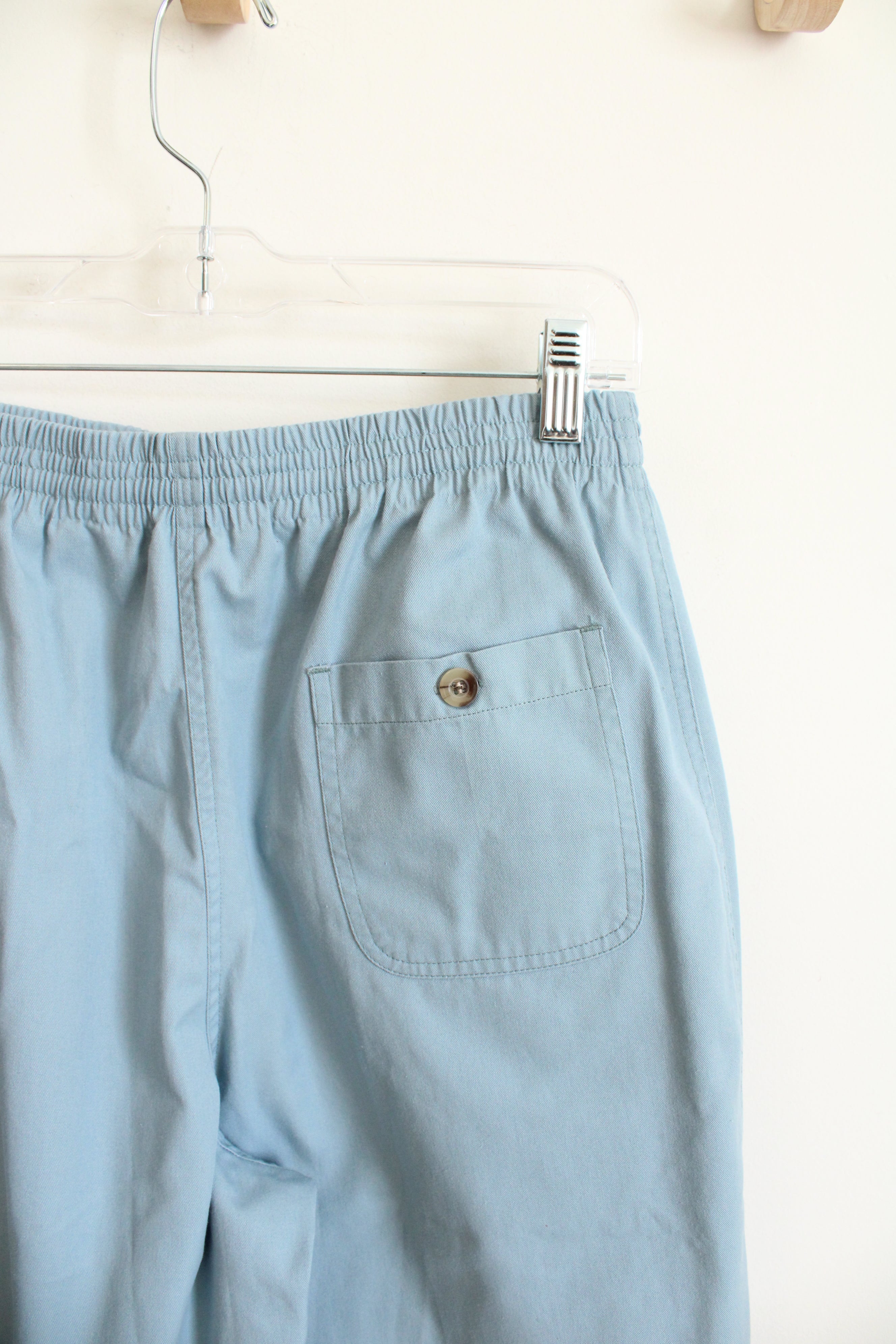 Teal Elastic Waist Capri Pants | S