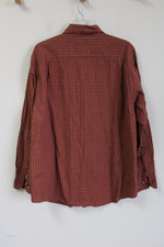 Dockers Orange Plaid Button Down Shirt | L