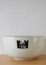 Hall's Superior Quality Kitchenware Tavern Silhouette Cream Ceramic Bowl | 8.5"