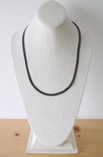 Sterling Silver Herringbone Long Chain Necklace