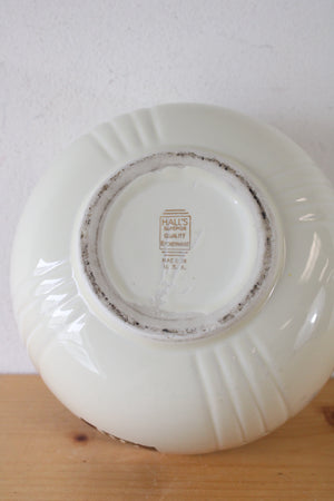Hall's Superior Quality Kitchenware Tavern Silhouette Cream Ceramic Bowl | 8.5"