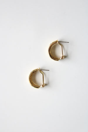 Simply II Gold Half Hoop Earrings