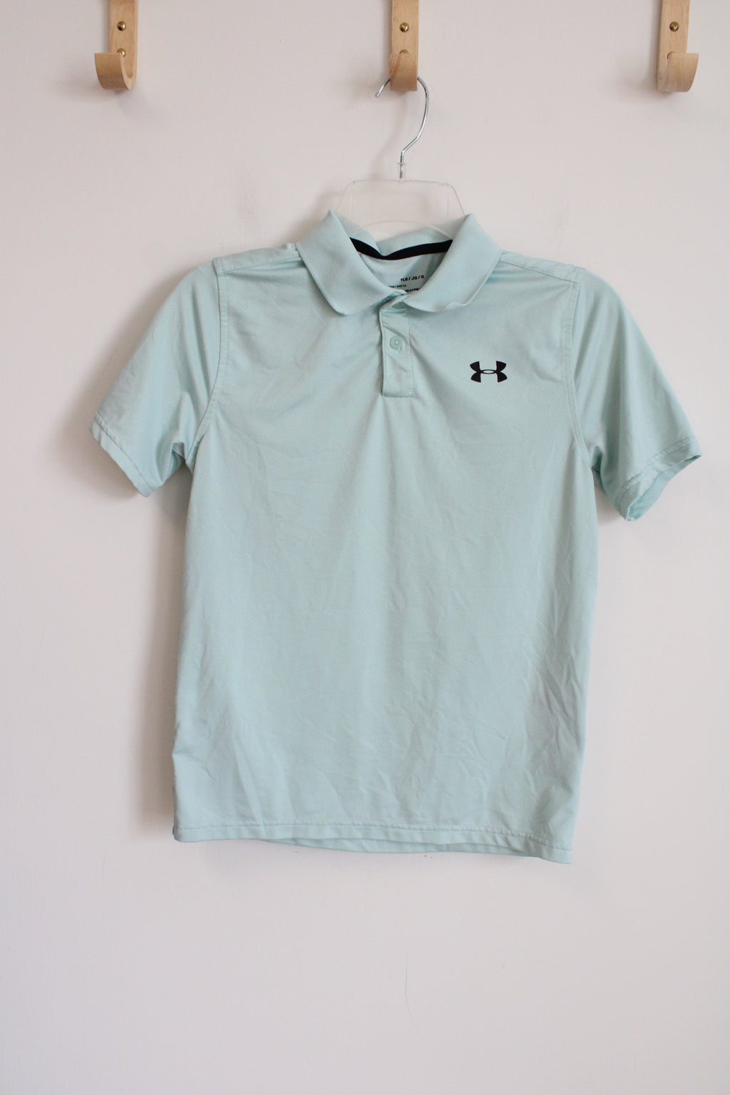 Under Armour Loose Fit HeatGear Light Blue Polo Shirt | Youth L (14/16))