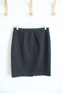 Ellen Tracy Gray Knit Pencil Skirt | M