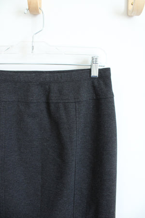 Ellen Tracy Gray Knit Pencil Skirt | M