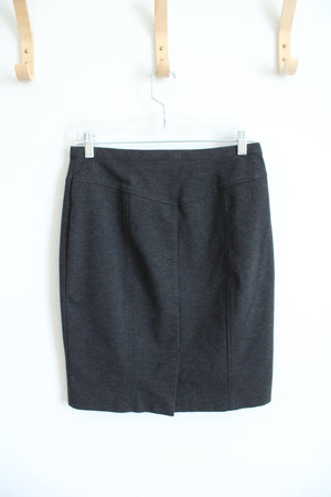 Ellen Tracy Gray Knit Pencil Skirt | M