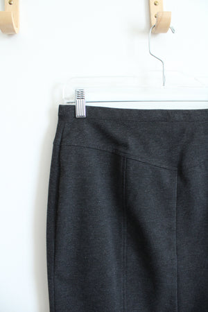 Ellen Tracy Gray Knit Pencil Skirt | M