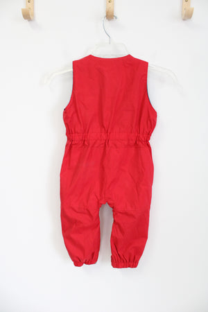 Columbia Red Fleece Lined Snow Bib Suit | 2T