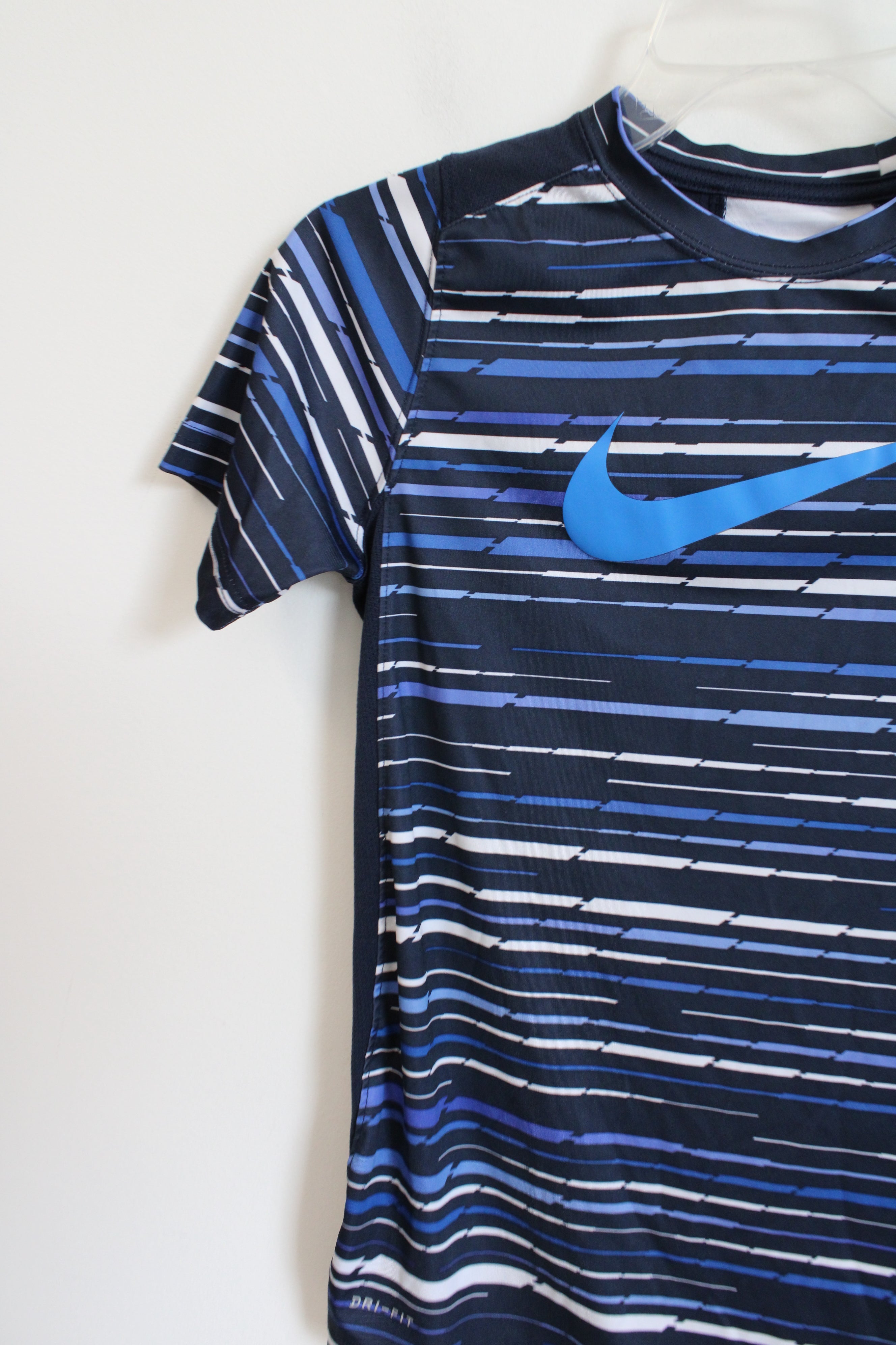 Nike Dri-Fit Dark Blue Logo Shirt | Youth M (10/12)