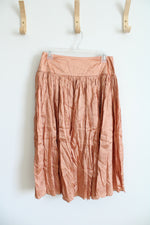 Talbots Orange Pleated Silk Blend Skirt | 4
