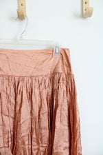 Talbots Orange Pleated Silk Blend Skirt | 4