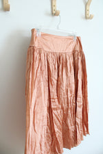 Talbots Orange Pleated Silk Blend Skirt | 4