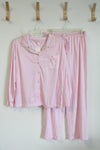 NEW Pink Label Pink & White Striped Pajama Set | XXL