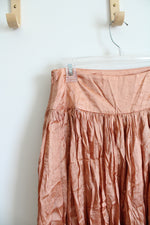 Talbots Orange Pleated Silk Blend Skirt | 4
