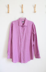 Van Heusen Regular Fit Stretch Pink Patterned Button Down Shirt | 2XL